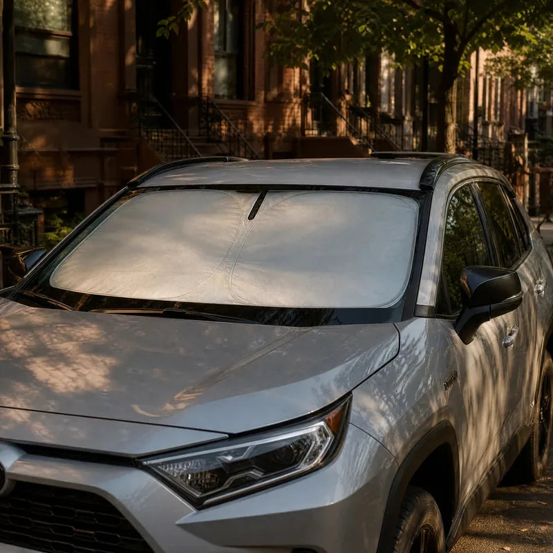 RAV4 in Brooklyn brownstone street parking